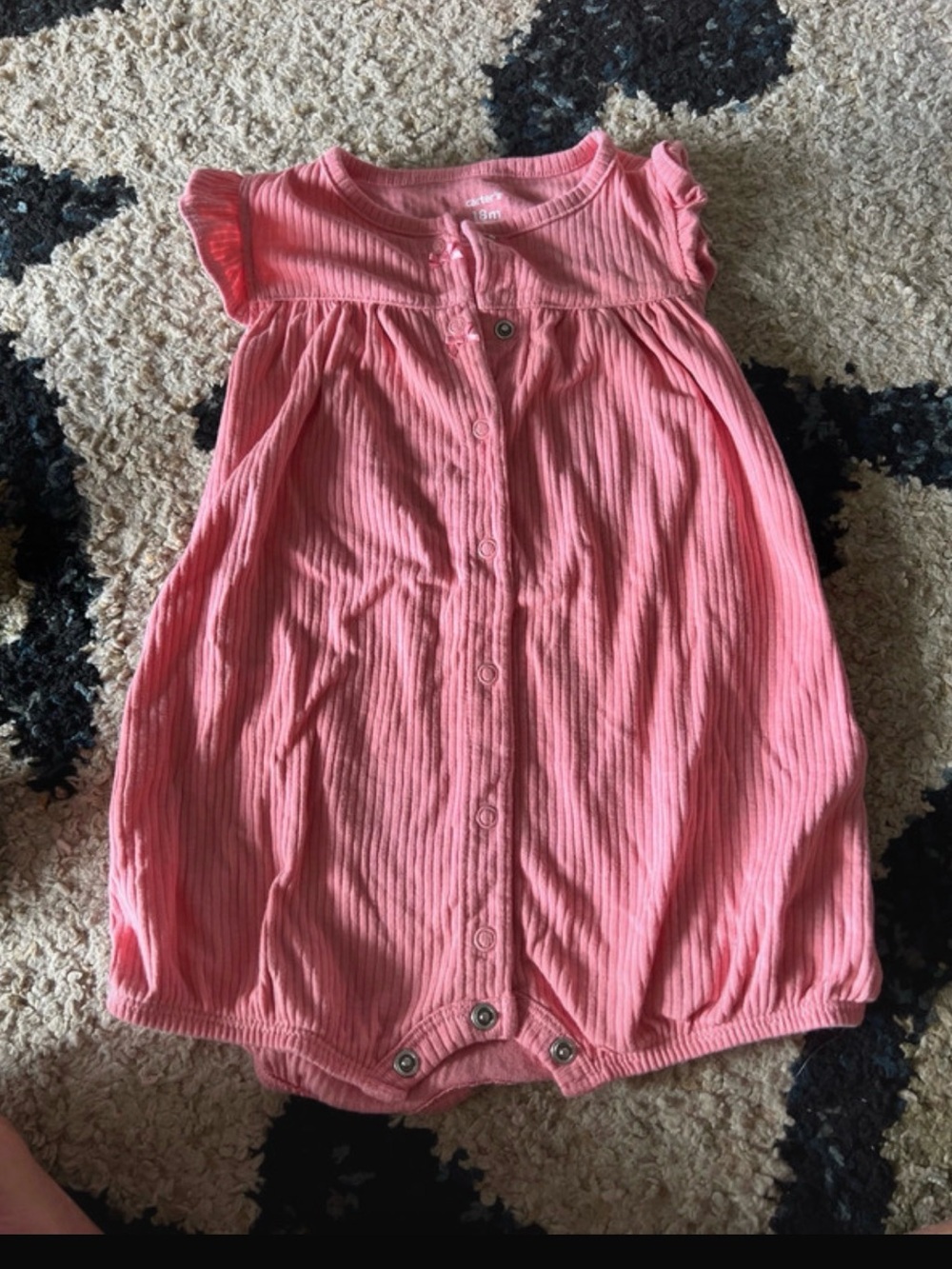 Carter's Pink Ribbed Baby One-Piece Bodysuit